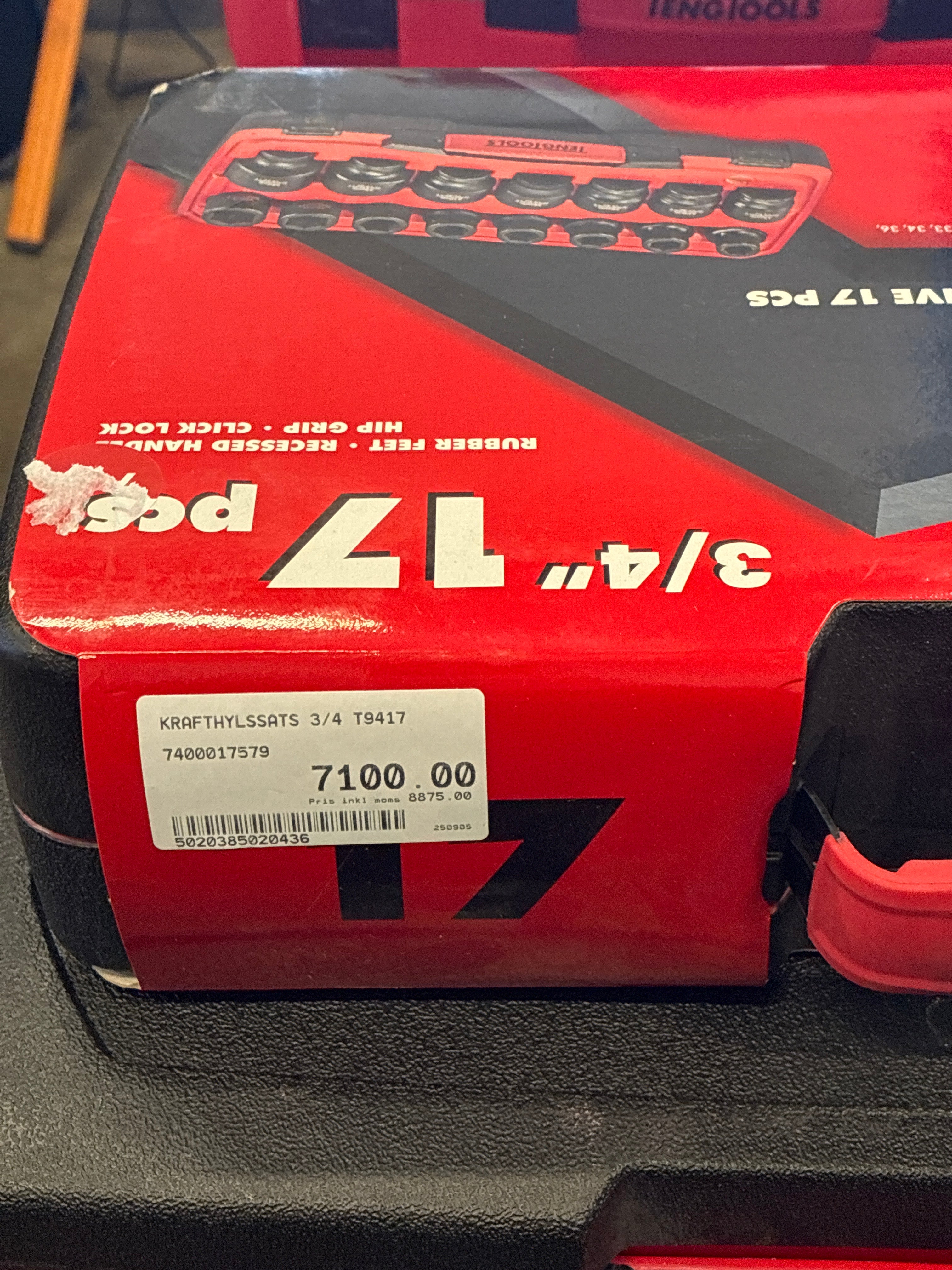 Kraft hylsor 3/4”  17 pcs